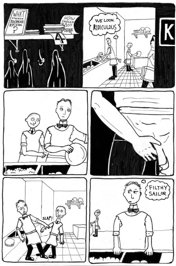page 4 of the comic how should a boy behave