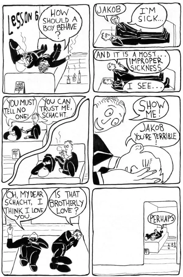 page 6 of the comic how should a boy behave