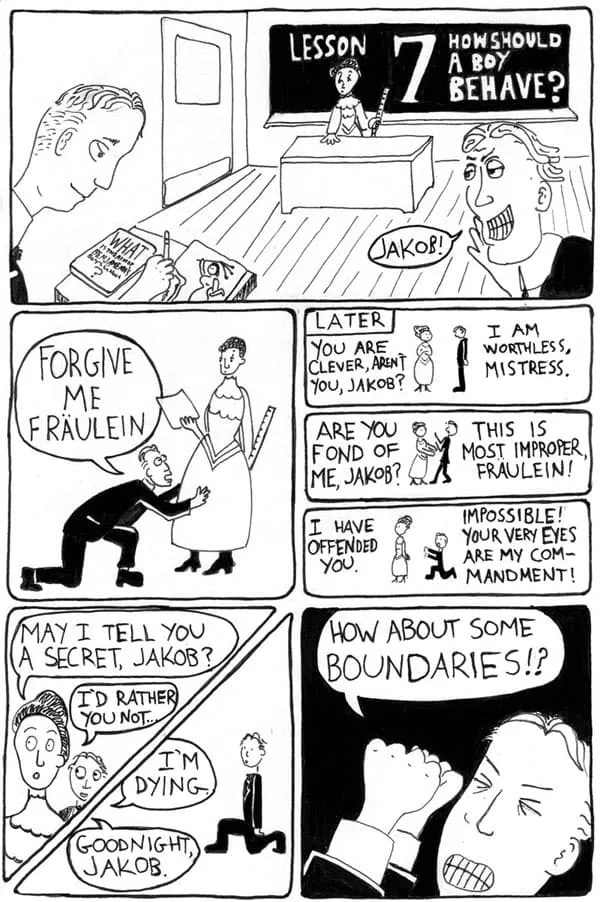 page 7 of the comic how should a boy behave